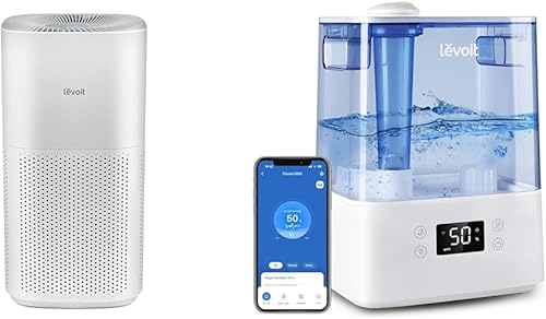 LEVOIT Purificadores de aire para habitaciones grandes del hogar, cubren hasta 3175 pies cuadrados y humidificador ultrasónico de llenado superior
