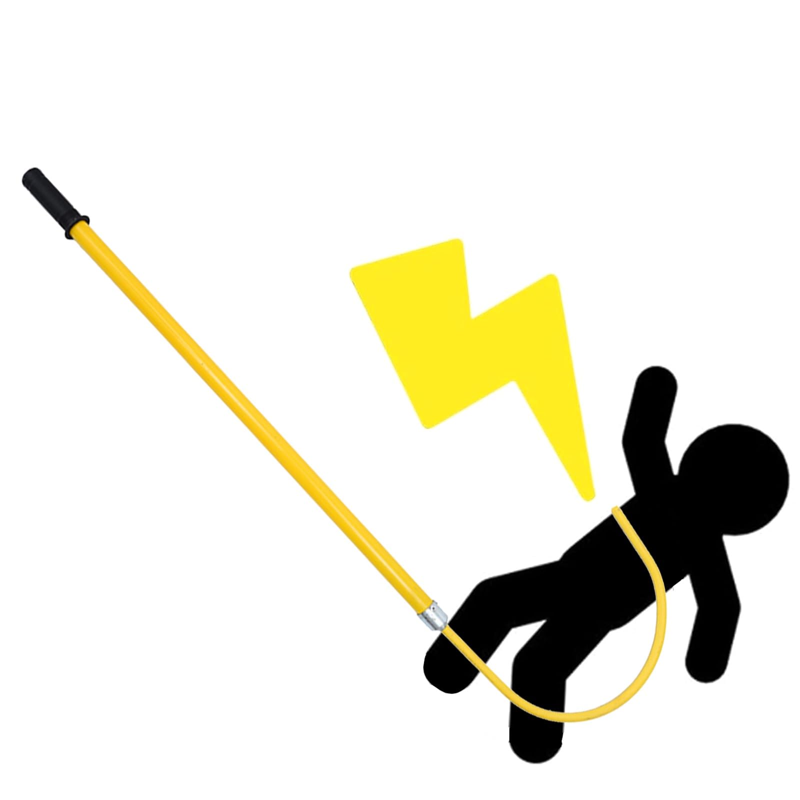 GTHTUHFD 18-Inch Opening Rescue Hook, Insulating Rescue Hook, Epoxy-Insulated Pole, Emergency Rescue And Maintenance Of Live Lines, For Power Plants/Factories,Yellow-1.5m/4.9ft