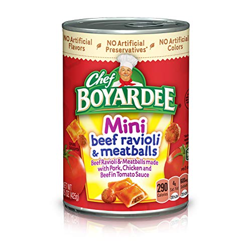 Chef Boyardee Mini Beef Ravioli and Meatballs, 15oz