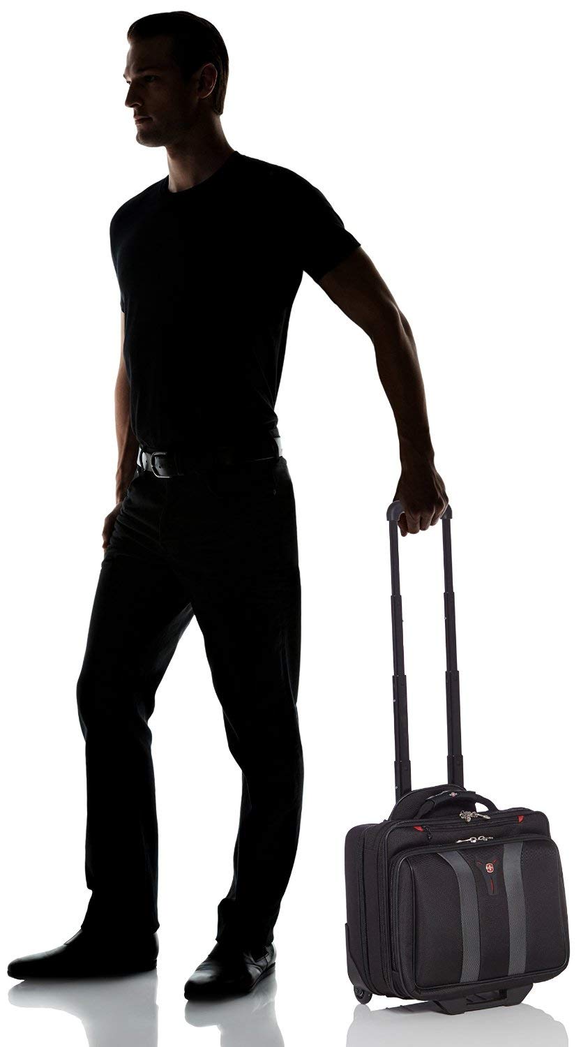 Wenger Granada Maletín, Maletín con Ruedas para portátil, portátil de hasta 15,6", 29 l, Oficina Negocios Universidad Escuela, Negro, 600659