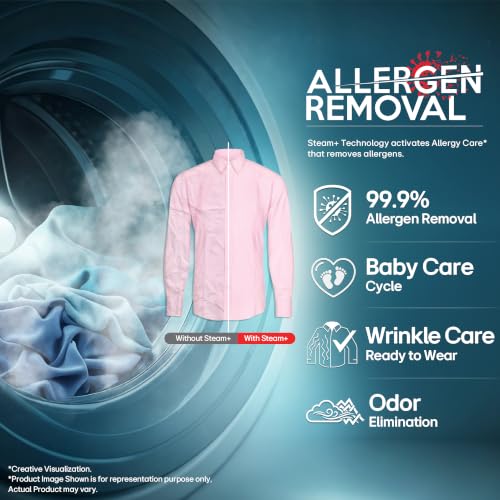 Image of LG 20 Kg(Wash) /10 Kg(Dry), AI DD Technology, Steam+ with Wrinkle Care, 6 Motion DD & Wi-Fi Front Load Fully Automatic Washer Dryer (FDX92010A9K, Digital Dial, Microplastic Care, Pet Care, Matte Black)