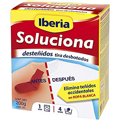 Iberia Quitamancha - Soluciona para Eliminar Desteñidos Accidentales en Ropa Blanca - 240 g