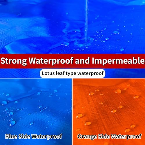 Lona impermeable exterior azul cubretodo con ojales duradera 4