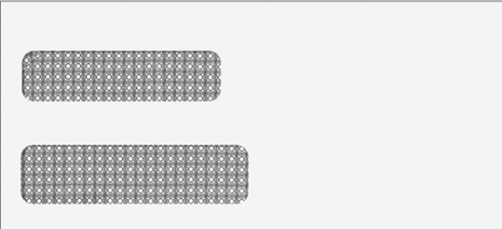 Security Lined Double Window Envelope Self Seal, 500 Count, Size 4 1/8 x 9