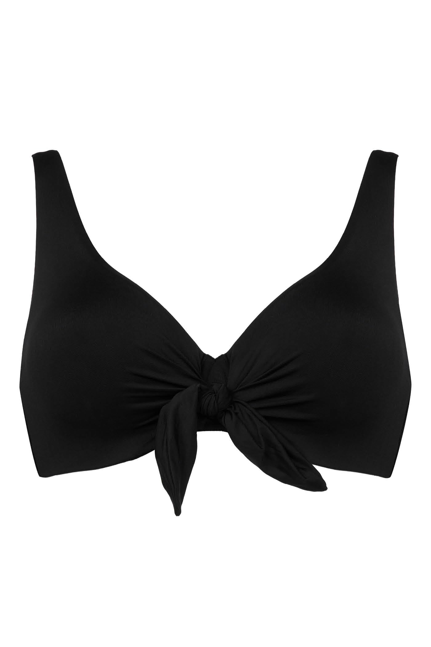 Goldenpoint Donna Costume da Bagno Tinta Unita - Parte Alta del Bikini - Triangolo Fisso con Fiocco Costume Tinta Unita