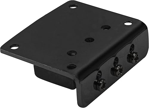 Miniatura 2 de 1 pieza de repuesto de puente de guitarra fija Yootones de 3 cuerdas con 4 tornillos y llave compatible con guitarra eléctrica Cigarbox (negro)