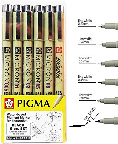 SAKURA PIGMA MICRON BLACK 6Zbg eyTCY (6Zbg)