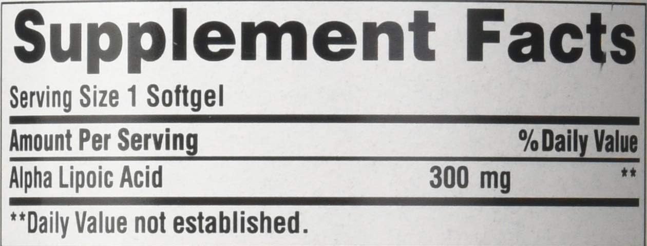 Alpha Lipoic by Puritan's Pride, Supports Antioxidant Health, 300mg, 120 Rapid Release Softgels : Health & Household