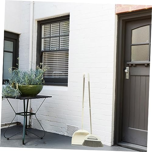 PACKOVE 1 Satz Besen-Set Reinigung Besenkehrer Besen und Kehrschaufel Besen Kehrschaufel für Staubwanne Floor Sweeper Kit Lange Griffbesen und Staubpannwischer Haushaltsbesen Plastik Weiß – Bild 7