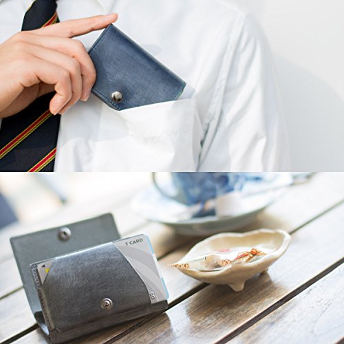 Full Grain Bridle Leather Mini Wallet for Women and Men Slim Card Coin Purse3