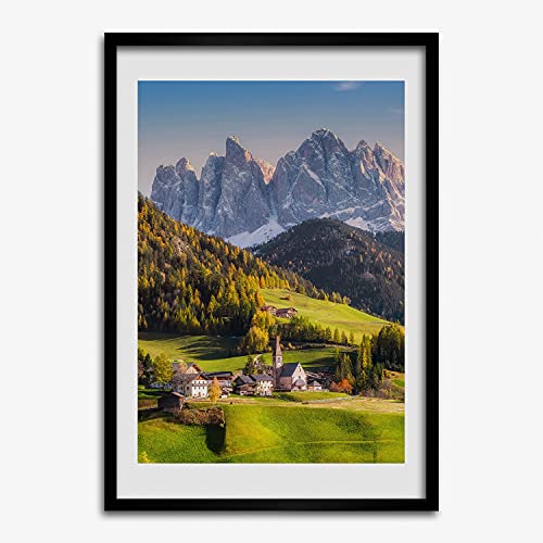 Affiche Moderne Tulup avec Cadre en Bois Sophistiqué 50x70 cm Paysage de Montagne