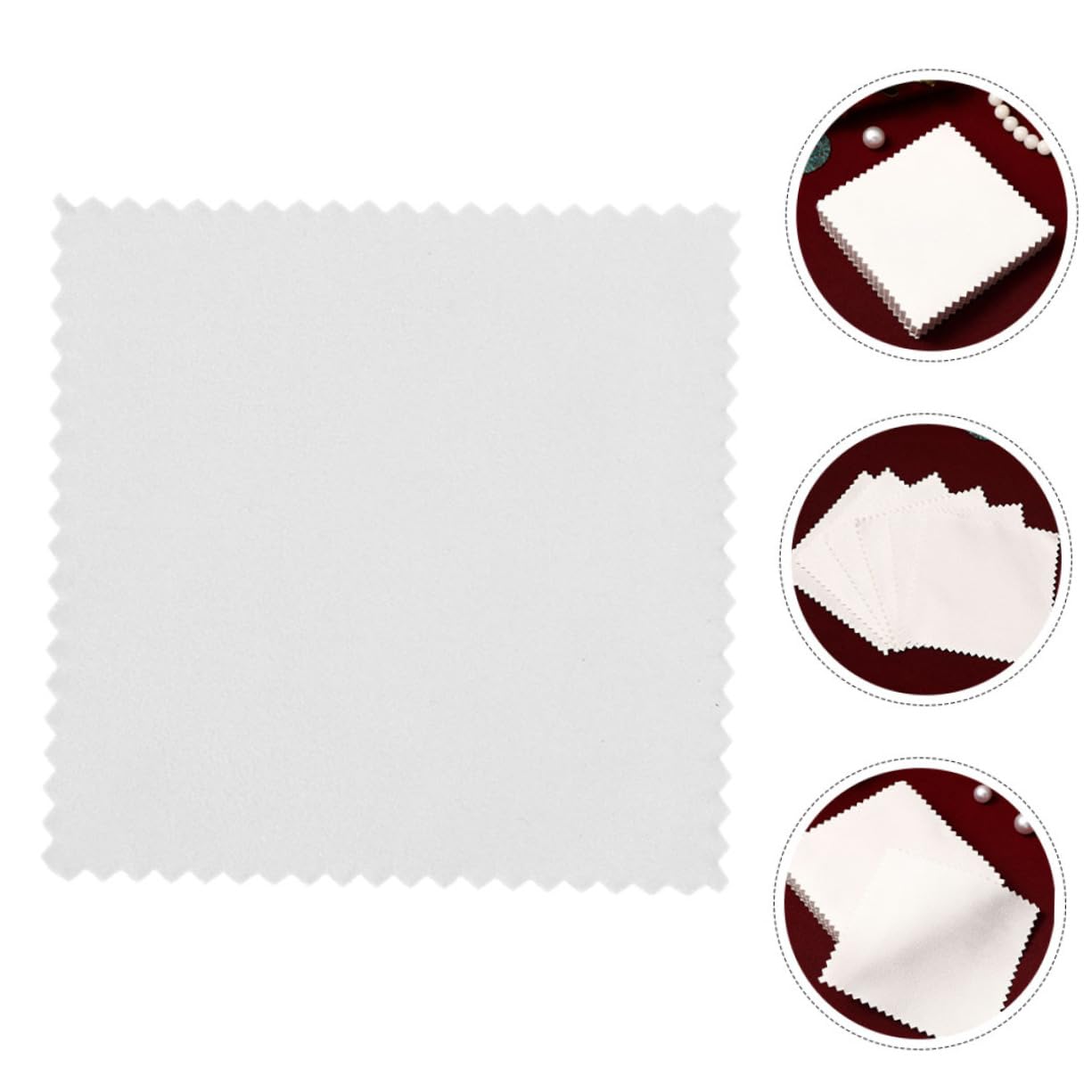 FOMIYES Pezza per Pulire Panno per La Pulizia Dell'argento Sterlina Detergente per Gioielli in Argento Polacco Buffing Pulito Panni Pelle Scamosciata Grey