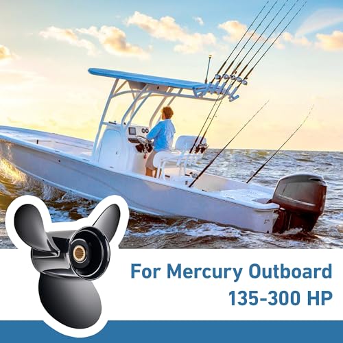 Image of MARKGOO Propeller with Hub Kit for Mercury or Mariner Outboard 135-300 HP