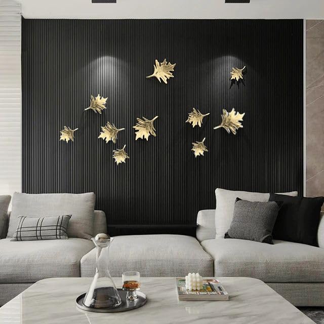 ZOVE Metal Mapple Leaf Set Of 10 Wall Art Perfect For Home, Hotel, Restaurant, Living Room Decoration (Electroplating Gold) (B0CNKJ1KFW) Amazon Price History, Amazon Price Tracker