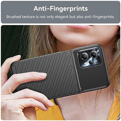 Image of Shockproof Back Cover Case for Motorola Moto G13 4G | 360 Degree Protection | Protective Design | Anti-Scratch Tough Slim TPU Case for Motorola Moto G13 4G (Black)