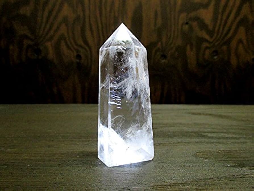 エンジェルラダー　クォーツ　ポイント　原石　鉱物　水晶　天然石　クリスタル Amazon.co.jp: ブルーハイダウェイクォーツ （エンジェルラダー