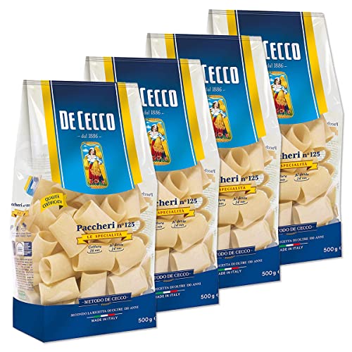 Pasta de Cecco Le specialita' 100% italiana Paccheri N°125 - Pasta de pasta de 500 g + Polpa italiana gourmet 400 g