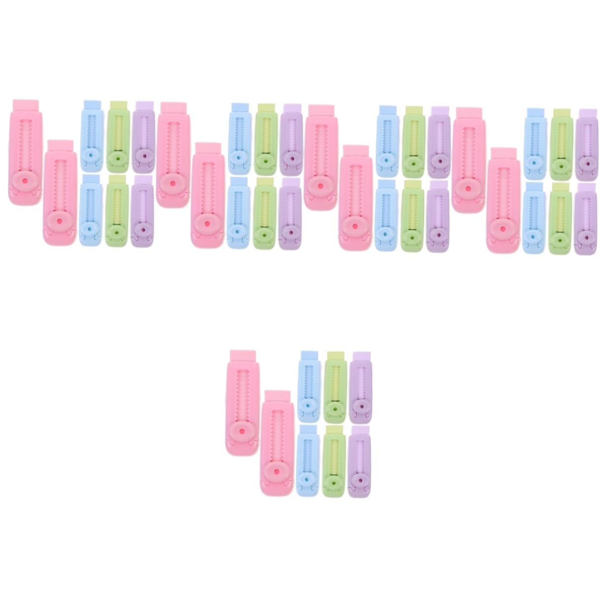 VILLCASE 5 Ensembles Gomme Télescopique Gomme À Effacer Marqueurs Stylos Gel Effaçables Essuyer Gomme Pétrie Gommes À Crayons Surligneurs Rétractable Petites Gommes D'école 8 Pièces X 5