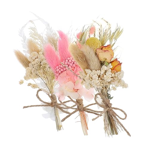 Mini ramos de flores secas para decoración rústica