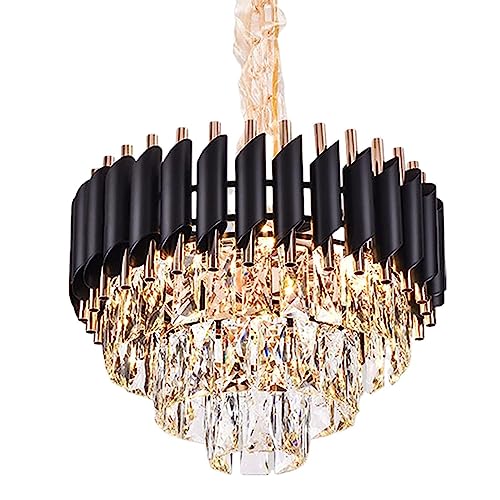 Suspension cristal dorée pour illuminer une table de salle à manger chic