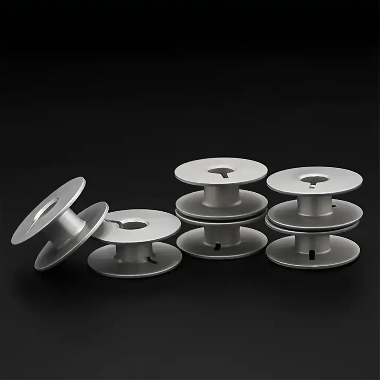 bobinas de maquina de coser 20/40/60/80 Uds bobinas de aluminio artesanías costura punto bloqueo Industrial(60PCS)