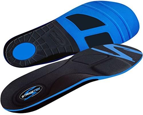 Stridetek Tactical Trainer Orthotic Insoles - Arch Support Metatarsal Pad & Gel Plugs Prevent Foot Pain Plantar Fasciitis & Shin Splints - (Blue) - Mens 9 / Womens 10 by Stridetek