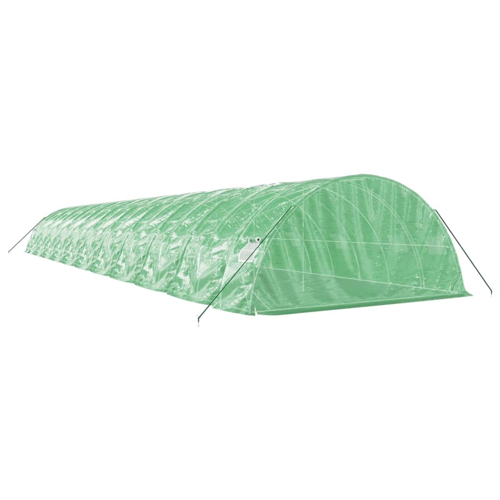 Szklarnia z ocynkowaną ramą stalową i odporną na rozdarcie folią PE, zielona, 22 x 5 x 2,3 m (110 m²) do uprawy warzyw