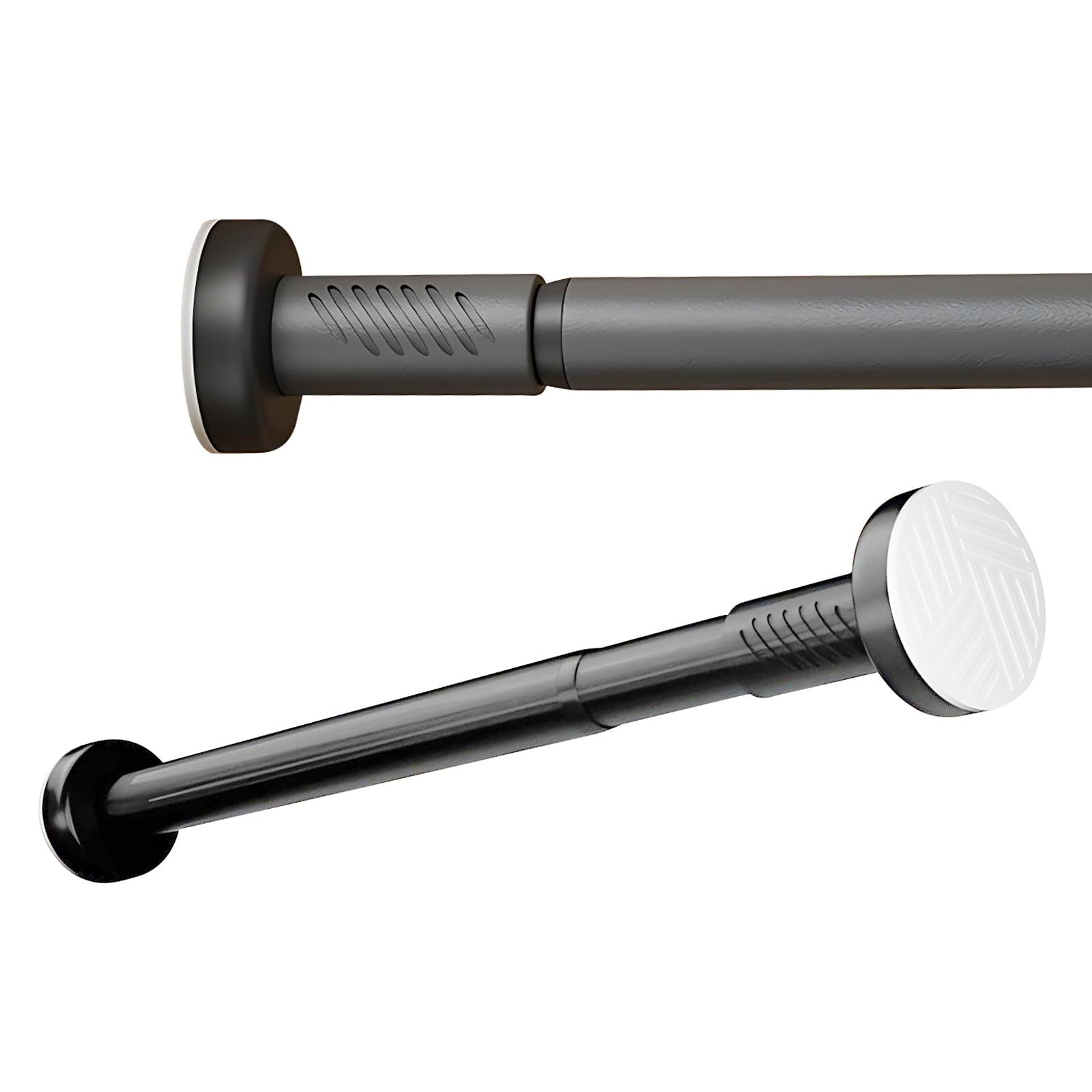 GLDYTVF Adjustable Tension Rod 27-47in (70-120cm) - No Drill Curtain/Drapery Rod for Shower Closet Bathroom - Extensible 100-160cm 190-240cm - Gray Color