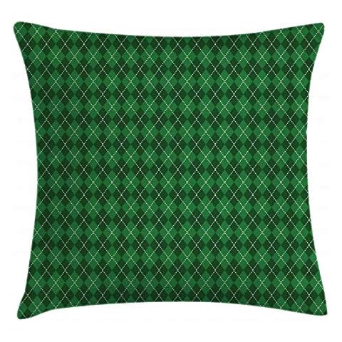 ABAKUHAUS Vintage Argyle Tartan Pillow Cover Cover