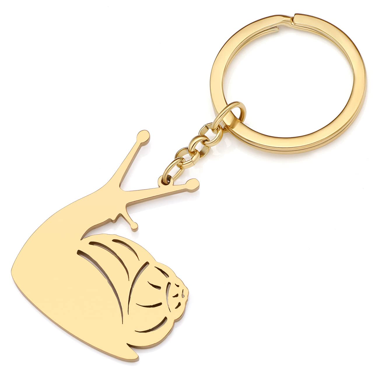 RAIDIN Edelstahl Gold Silber Plattiert Süße Tier Schlüsselanhänger Schlüsselring Geschenke für Damen Mädchen Auto Handtasche Schlüssel Charms Zubehör