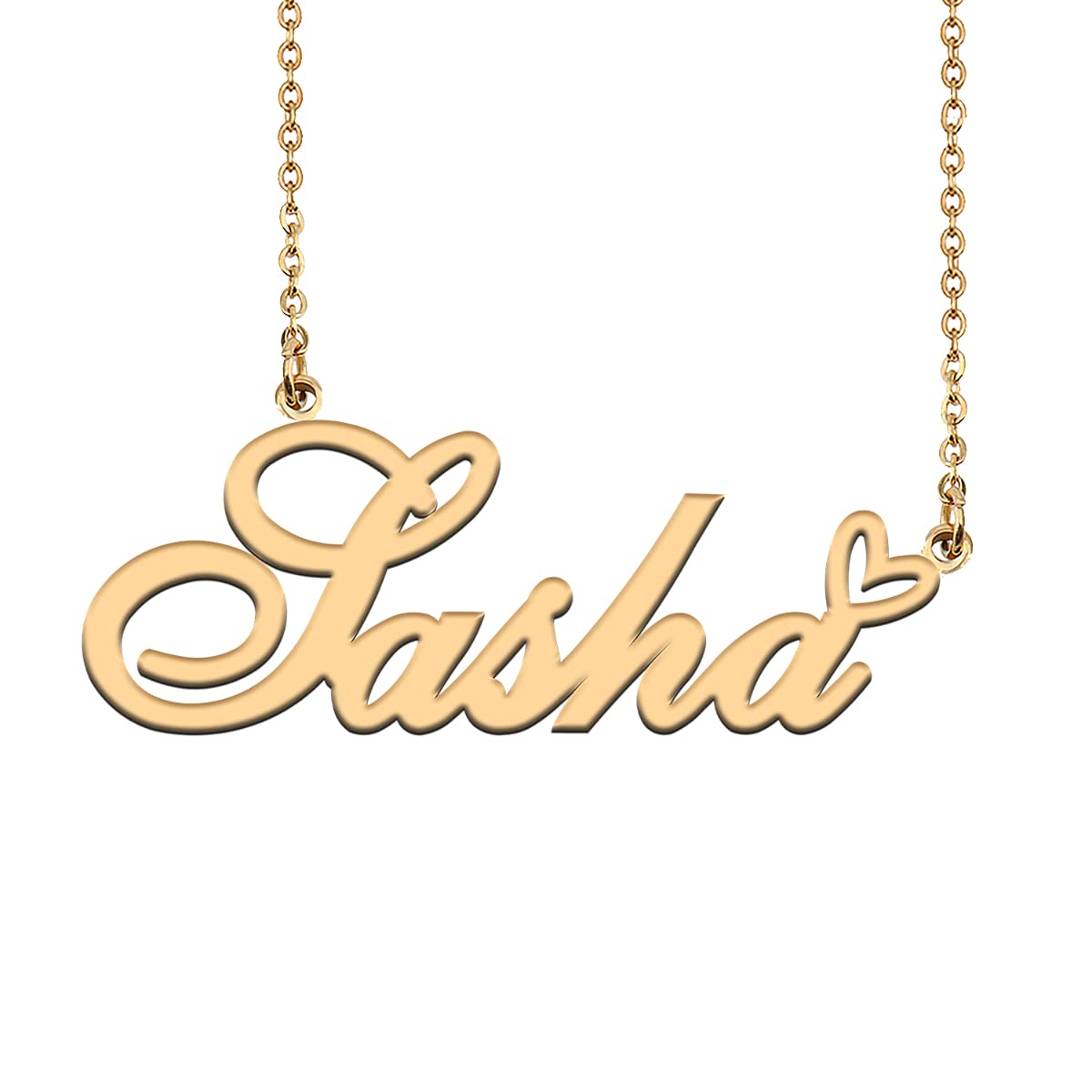 HUAN XUN Customized Custom Made Any Name Necklace for Women in Gold Silver