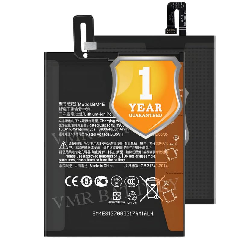 Image of Original BM4E Battery Compatible for Xiaomi Poco F1 / Pocophone F1 (M1805E10A) - (4000mAh) - 1 Year Warranty K7