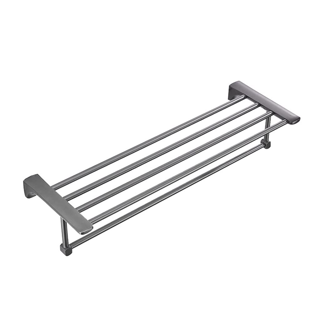 Estante de pared multifuncional de 80cm con fijación sin taladros para baño e inodoro