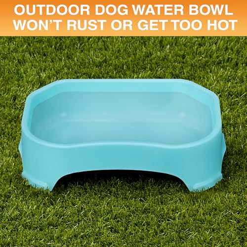 Image of Neater Pet Brands Extra Large Water Bowl for Dogs, Outdoor Dog Water Bowl (1.25 Gallon XL Capacity), Big Trough Style Food Dish for Indoors or Outside, No Spill Large Dog Bowls, Aquamarine
