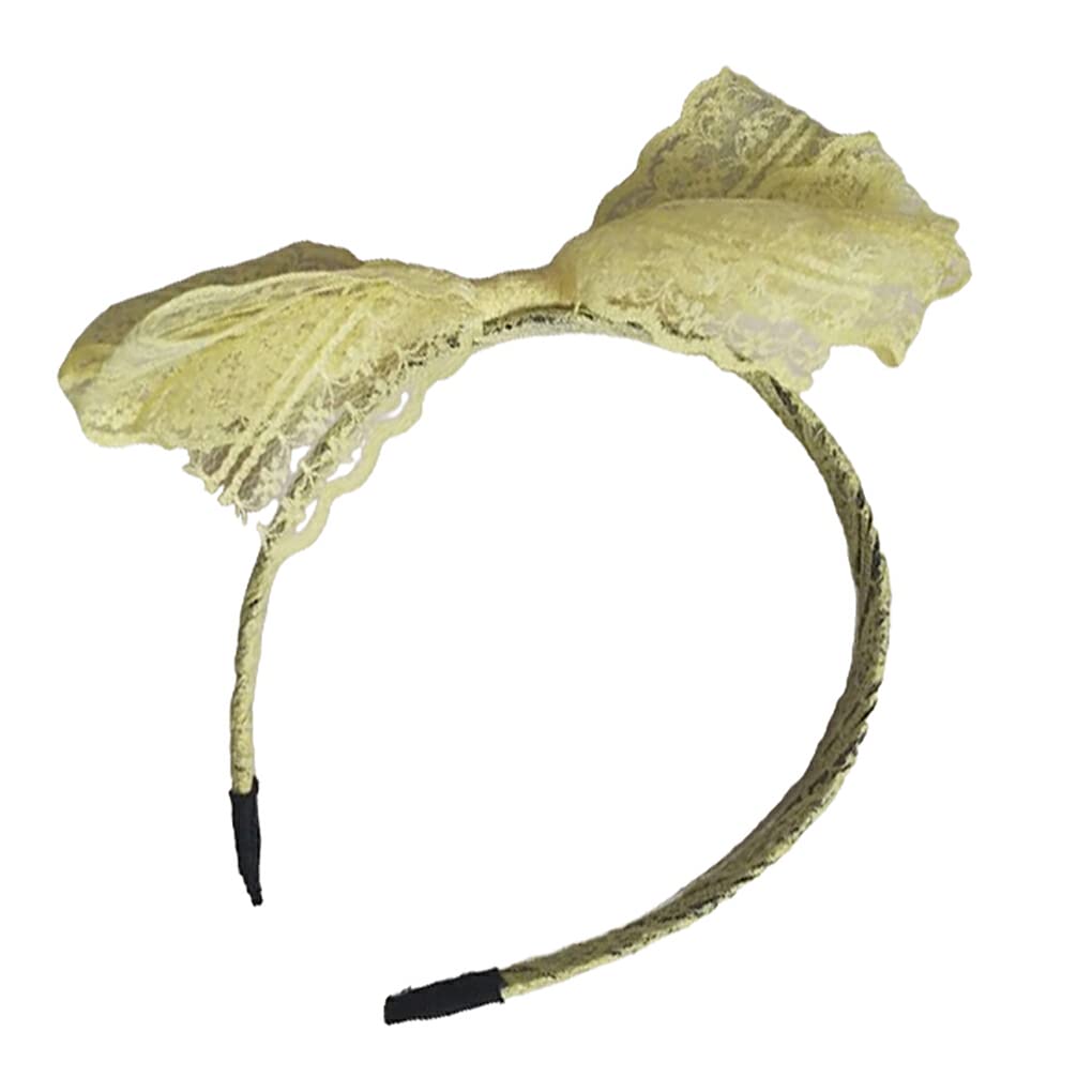 PROUSKY Cerchietto per capelli con fiocco in pizzo neon, elastico da donna anni '80, accessorio per capelli per cosplay degli anni '80, ideale per carnevale, feste di Natale, decorazione quotidiana