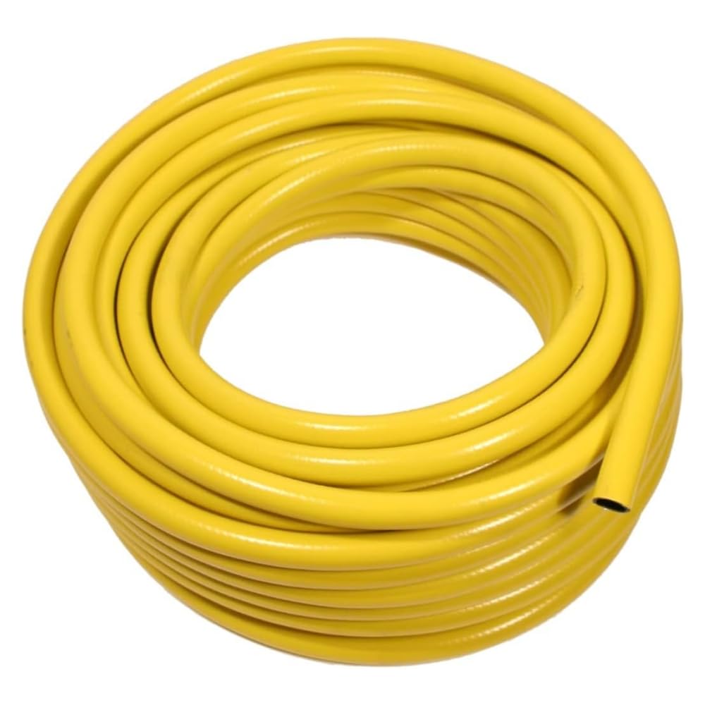 25m Yellow Garden Watering Hose Pipe | Reinforced with Polyester Yarn 11.5 mm Hose Pipe | 1.8mm Thickness Heavy Duty PVC Gardening Hose | Ideal for Watering, Gardening, and Cleaning