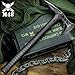 M48 Tactical Tomahawk Military Axe - Black Color | 3 ⅞” Cast Stainless Steel Combat Axe with Piercing Spike | Nylon Cord Wrapped Fiberglass Handle | Camping and Tactical Gear | 15” Length