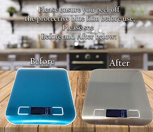 Kitchen Scales MSC Digital Electronic Coffee Weighing Scale for Cooking Baking High-Precision Food, Jewelry Weight Scales, LCD Display, Multifunctional, Tare Feature, Stainless Steel 5kg-AAA - Image 5