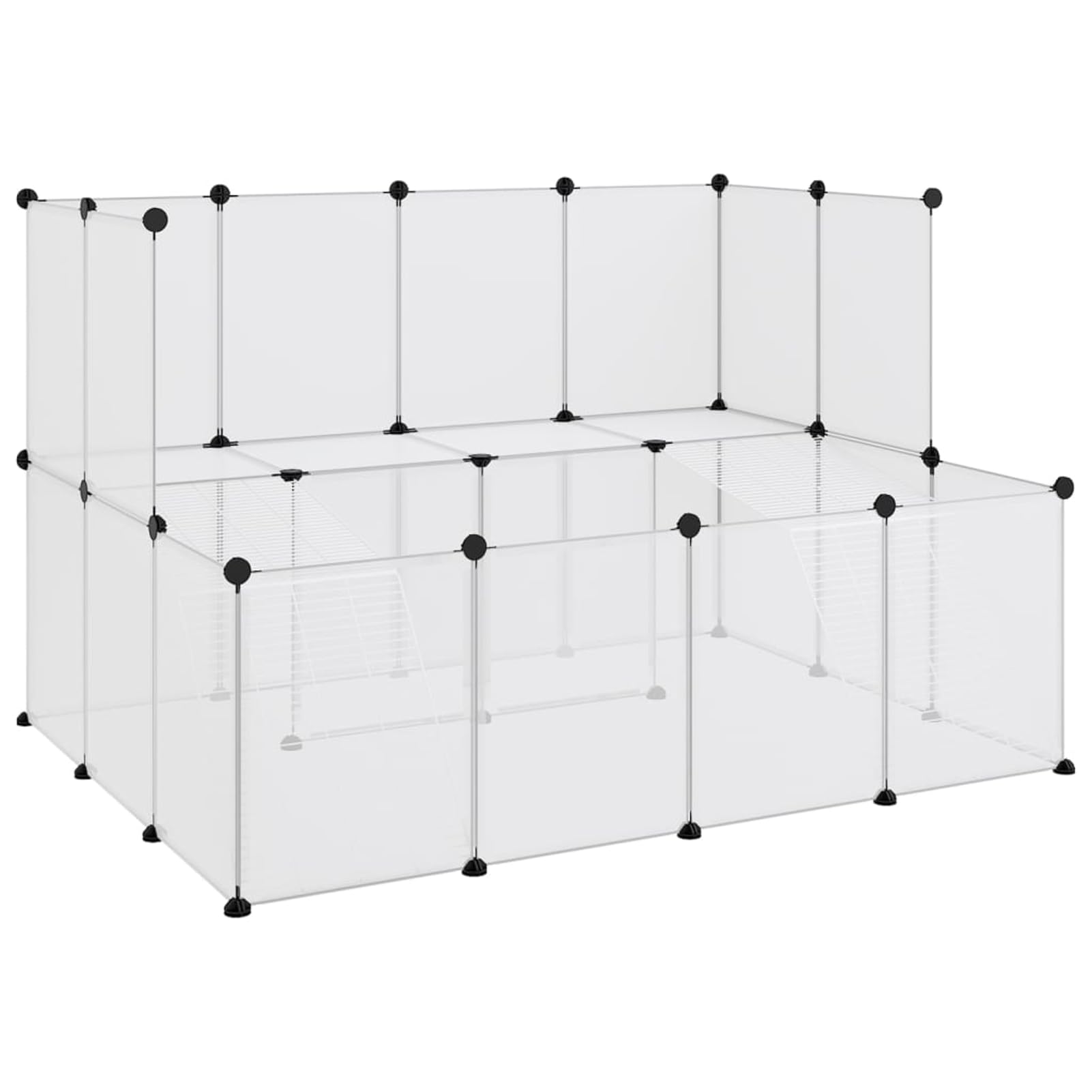 Homgoday Gabbia per piccoli animali trasparente 143x107x93 cm PP e acciaio Habitat e gabbie per piccoli animali e forniture per animali domestici