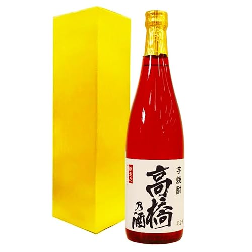 芋焼酎 高橋さんに贈るギフト 高橋の酒 金箔入り芋焼酎 720ml 専用化粧箱入り (赤瓶)