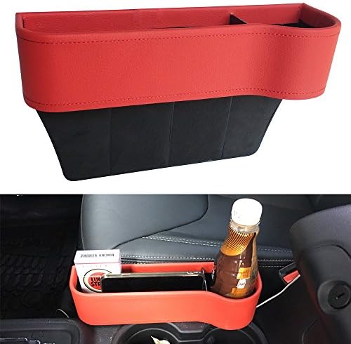Aukmak Console Side Pocket, Car Seat Gap Catcher, Gap Filler Organizer and Cup Holder