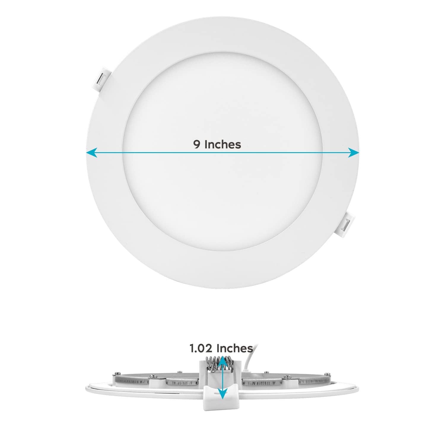 LUXRITE 4" LED Recessed Light With J-Box, 18W, 1500 Lumens, 5 Color Selectable, Dimmable, Wet Rated, IC Rated, ETL Listed LR24930-1PK - View #6