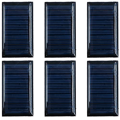 ZONADAH Lote de 6 mini paneles solares de 30 ma 5 V cargador de masa para casa proyectos escolares