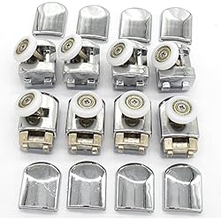 Juego de poleas y ruedas para mampara corredera de ducha individual, 8 unidades, rueda de 23 mm de diámetro, piezas de repuesto de baño