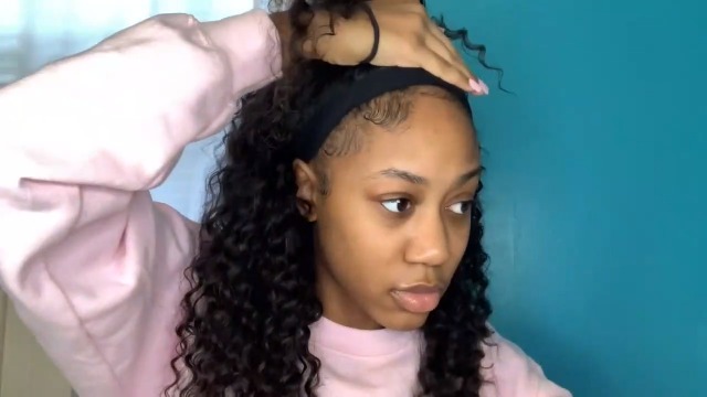Deep-Wave-Curly-Headband-Wig-Human-Hair-BLY-22-Inch-180-Density-Full-Virgin-Hair-with-5-Fashion-Headbands-Glueless-Wig-For-Women-Natural-Black-Color