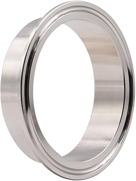 DERNORD Stainless Steel 304 Sanitary Fitting, Long Weld Clamp Ferrule FitsTri Clamp 76.5MM/3" Tube OD
