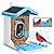 Smart Bird Feeder with Camera Solar Powered & Wireless Outdoor, HD Auto-Capture with Instant Alerts, Live Video Streaming via 2.4G WiFi, Weatherproof Auto-Recording Design, Gift for Bird Lovers