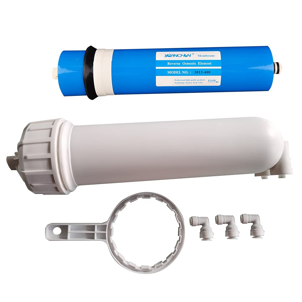 400 RO Umkehrosmose-Membran, 6,35 mm Schnellverbindung, für Unterwaschbecken, Heimtrink-RO-Wasserfiltersystem