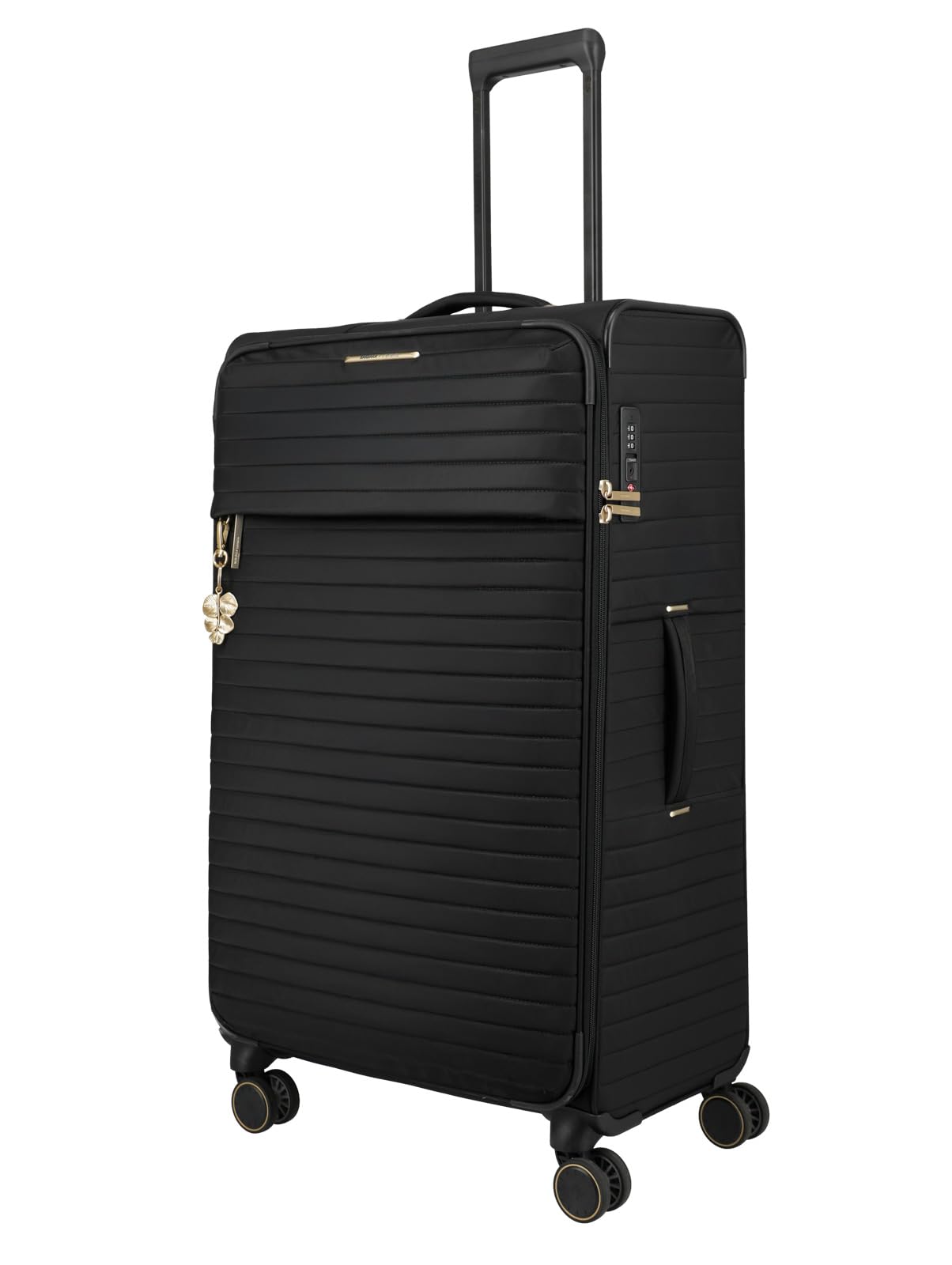 Travelite Barbara Stepp Soft Suitcase Size L with TSA Lock, 4 Double Wheels, Large Nylon Travel Case, 47 x 80 x 30 cm, 3.5 kg, 88 litres