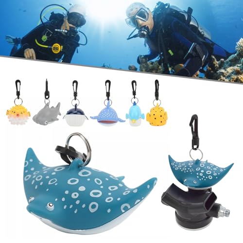 Funda de silicona de pez para regulador de buceo con clip 2